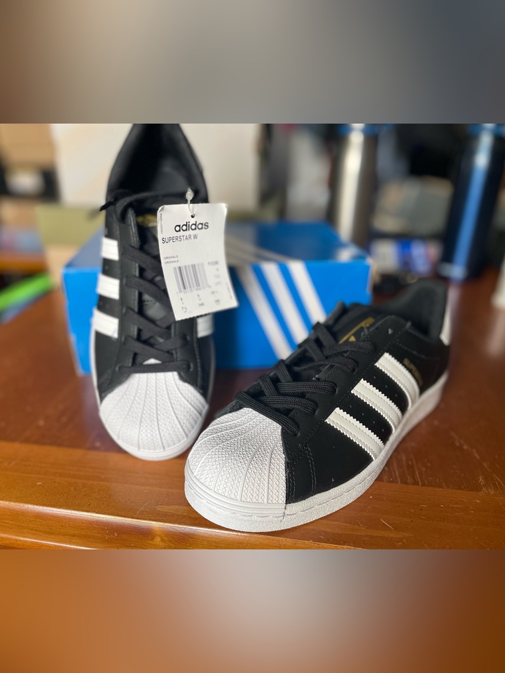 Adidas Superstar Sneakers - women’s size 7.5. - Black/White - BNWT